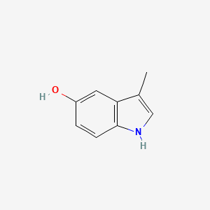 3-Methyl-1H-indol-5-ol chemical structure (CAS 1125-40-2)