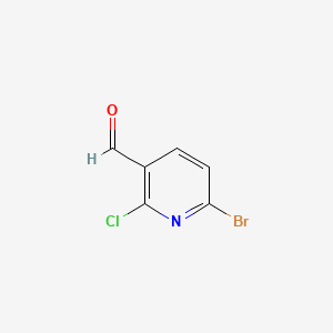 6-Bromo-2-chloronicotinaldehyde chemical structure (CAS 1125410-08-3)