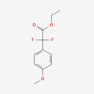 Ethyl 2,2-difluoro-2-(4-methoxyphenyl)acetate chemical structure (CAS 112545-98-9)