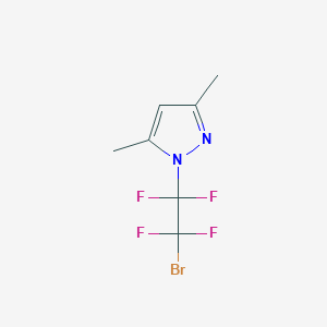 1-(2-Bromo-1,1,2,2-tetrafluoroethyl)-3,5-dimethyl-1H-pyrazole chemical structure (CAS 1125518-67-3)