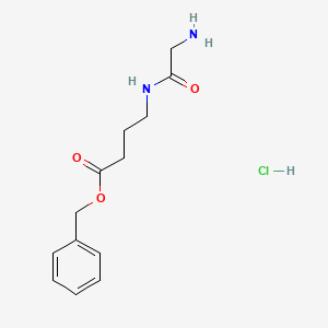 Benzyl 4-(2-aminoacetamido)butanoate hydrochloride chemical structure (CAS 112558-72-2)