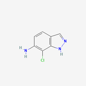 7-Chloro-1H-indazol-6-amine chemical structure (CAS 112635-08-2)