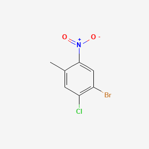 1-Bromo-2-chloro-4-methyl-5-nitrobenzene chemical structure (CAS 1126367-34-7)