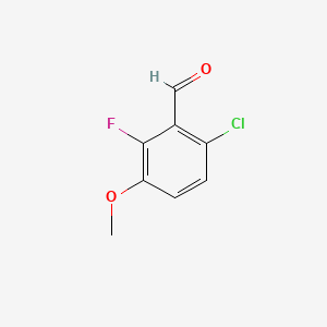 6-Chloro-2-fluoro-3-methoxybenzaldehyde chemical structure (CAS 112641-64-2)