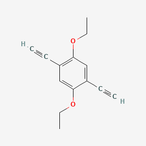 1,4-Diethoxy-2,5-diethynylbenzene chemical structure (CAS 1126410-21-6)