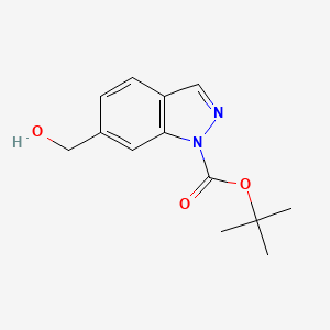 tert-Butyl 6-(hydroxymethyl)-1H-indazole-1-carboxylate chemical structure (CAS 1126424-52-9)