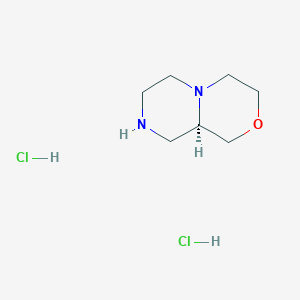 (R)-Octahydropyrazino[2,1-c][1,4]oxazine dihydrochloride chemical structure (CAS 1126432-04-9)