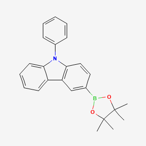 9-Phenyl-3-(4,4,5,5-tetramethyl-1,3,2-dioxaborolan-2-yl)-9H-carbazole chemical structure (CAS 1126522-69-7)