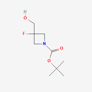 tert-Butyl 3-fluoro-3-(hydroxymethyl)azetidine-1-carboxylate chemical structure (CAS 1126650-66-5)