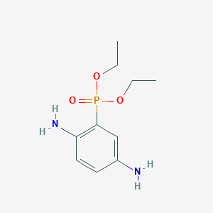 Diethyl (2,5-diaminophenyl)phosphonate chemical structure (CAS 1126651-91-9)