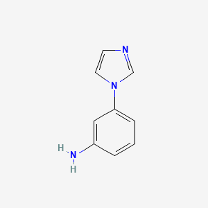 3-(1H-Imidazol-1-yl)aniline chemical structure (CAS 112677-67-5)