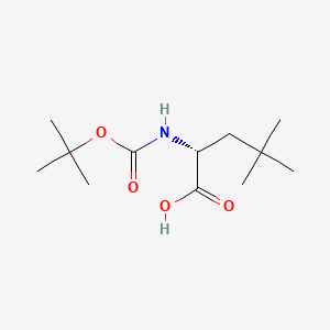 (R)-2-((tert-Butoxycarbonyl)amino)-4,4-dimethylpentanoic acid chemical structure (CAS 112695-98-4)