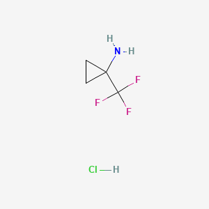 1-(Trifluoromethyl)cyclopropanamine hydrochloride chemical structure (CAS 112738-67-7)