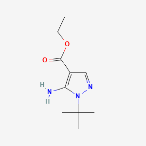 Ethyl 5-amino-1-(tert-butyl)-1H-pyrazole-4-carboxylate chemical structure (CAS 112779-14-3)