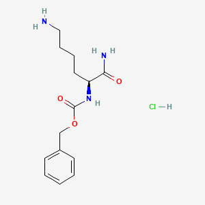 Benzyl (S)-(1,6-diamino-1-oxohexan-2-yl)carbamate hydrochloride chemical structure (CAS 112785-42-9)
