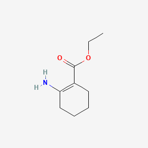 Ethyl 2-aminocyclohex-1-enecarboxylate chemical structure (CAS 1128-00-3)