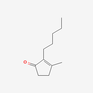 3-Methyl-2-pentylcyclopent-2-en-1-one chemical structure (CAS 1128-08-1)