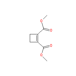 Dimethyl cyclobut-1-ene-1,2-dicarboxylate chemical structure (CAS 1128-10-5)