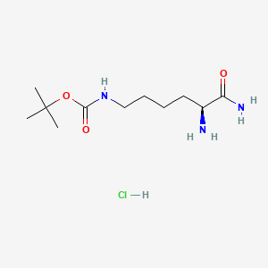 L-Lys(Boc)-NH2.HCl chemical structure (CAS 112803-72-2)