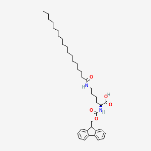 N2-(((9H-Fluoren-9-yl)methoxy)carbonyl)-N6-stearoyl-L-lysine chemical structure (CAS 1128181-25-8)