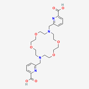 6,6'-((1,4,10,13-Tetraoxa-7,16-diazacyclooctadecane-7,16-diyl)bis(methylene))dipicolinic acid chemical structure (CAS 1128304-86-8)