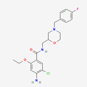 4-Amino-5-chloro-2-ethoxy-N-((4-(4-fluorobenzyl)morpholin-2-yl)methyl)benzamide chemical structure (CAS 112885-41-3)
