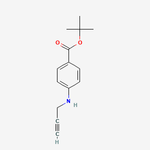 tert-Butyl 4-(prop-2-yn-1-ylamino)benzoate chemical structure (CAS 112888-76-3)
