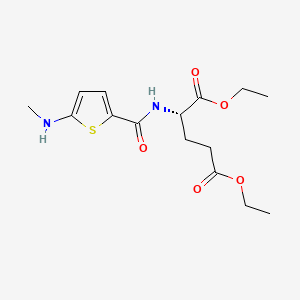 (S)-Diethyl 2-(5-(methylamino)thiophene-2-carboxamido)pentanedioate chemical structure (CAS 112889-02-8)