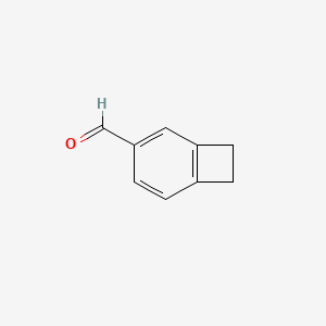 Bicyclo[4.2.0]octa-1,3,5-triene-3-carbaldehyde chemical structure (CAS 112892-88-3)