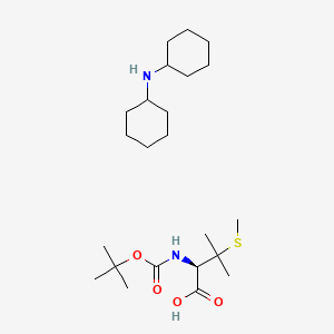 Dicyclohexylamine (R)-2-((tert-butoxycarbonyl)amino)-3-methyl-3-(methylthio)butanoate chemical structure (CAS 112898-23-4)