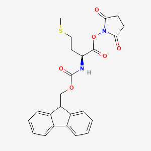 2,5-Dioxopyrrolidin-1-yl (((9H-fluoren-9-yl)methoxy)carbonyl)-L-methioninate chemical structure (CAS 112913-64-1)