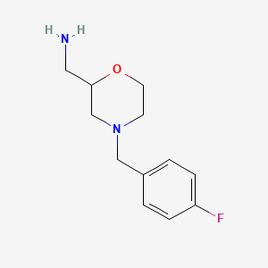 2-Aminomethy-4-(4-fluorobenzyl)morpholine chemical structure (CAS 112914-13-3)