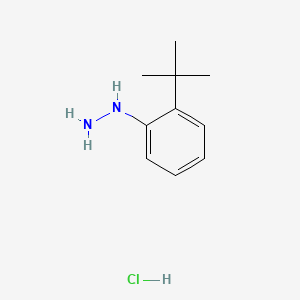 (2-(tert-Butyl)phenyl)hydrazine hydrochloride chemical structure (CAS 1129265-55-9)