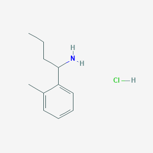 1-(2-Methylphenyl)butan-1-amine hydrochloride chemical structure (CAS 1129269-45-9)