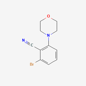 2-Bromo-6-morpholinobenzonitrile chemical structure (CAS 1129540-65-3)