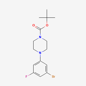 tert-Butyl 4-(3-bromo-5-fluorophenyl)piperazine-1-carboxylate chemical structure (CAS 1129540-98-2)