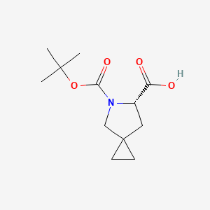 (S)-5-(tert-Butoxycarbonyl)-5-azaspiro[2.4]heptane-6-carboxylic acid chemical structure (CAS 1129634-44-1)