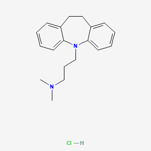 3-(10,11-Dihydro-5H-dibenzo[b,f]azepin-5-yl)-N,N-dimethylpropan-1-amine hydrochloride chemical structure (CAS 113-52-0)