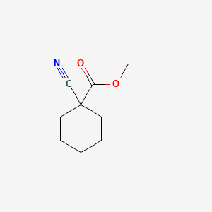 Ethyl 1-cyanocyclohexanecarboxylate chemical structure (CAS 1130-21-8)