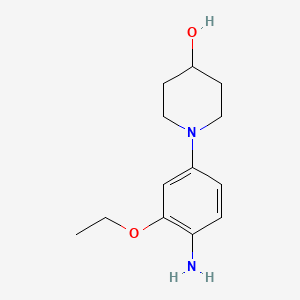 1-(4-Amino-3-ethoxyphenyl)piperidin-4-ol chemical structure (CAS 1130146-98-3)