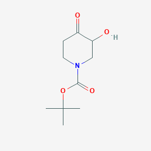 tert-Butyl 3-hydroxy-4-oxopiperidine-1-carboxylate chemical structure (CAS 1130156-23-8)