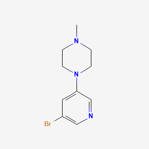 1-(5-Bromopyridin-3-yl)-4-methylpiperazine chemical structure (CAS 1130759-48-6)
