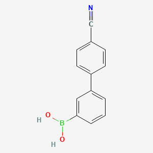 (4'-Cyano-[1,1'-biphenyl]-3-yl)boronic acid chemical structure (CAS 1130760-55-2)