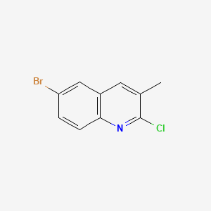 6-Bromo-2-chloro-3-methylquinoline chemical structure (CAS 113092-96-9)
