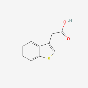 (Benzo[b]thiophen-3-yl)acetic acid chemical structure (CAS 1131-09-5)