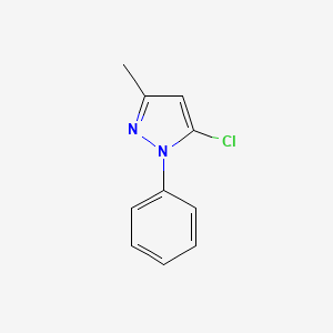 5-Chloro-3-methyl-1-phenyl-1H-pyrazole chemical structure (CAS 1131-17-5)