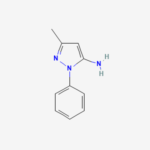 3-Methyl-1-phenyl-1H-pyrazol-5-amine chemical structure (CAS 1131-18-6)