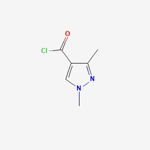 1,3-Dimethyl-1H-pyrazole-4-carbonyl chloride chemical structure (CAS 113100-61-1)