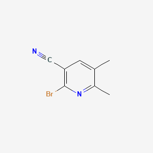 2-Bromo-5,6-dimethylnicotinonitrile chemical structure (CAS 113124-06-4)