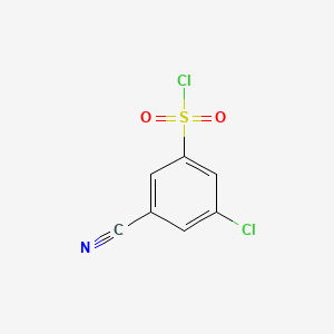 3-Chloro-5-cyanobenzene-1-sulfonyl chloride chemical structure (CAS 1131397-77-7)